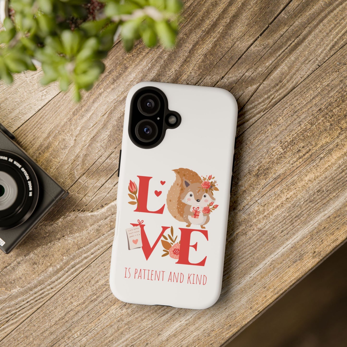 📱 LOVE IS Protective Phone Case – Valentine's Collection ❤️✝️