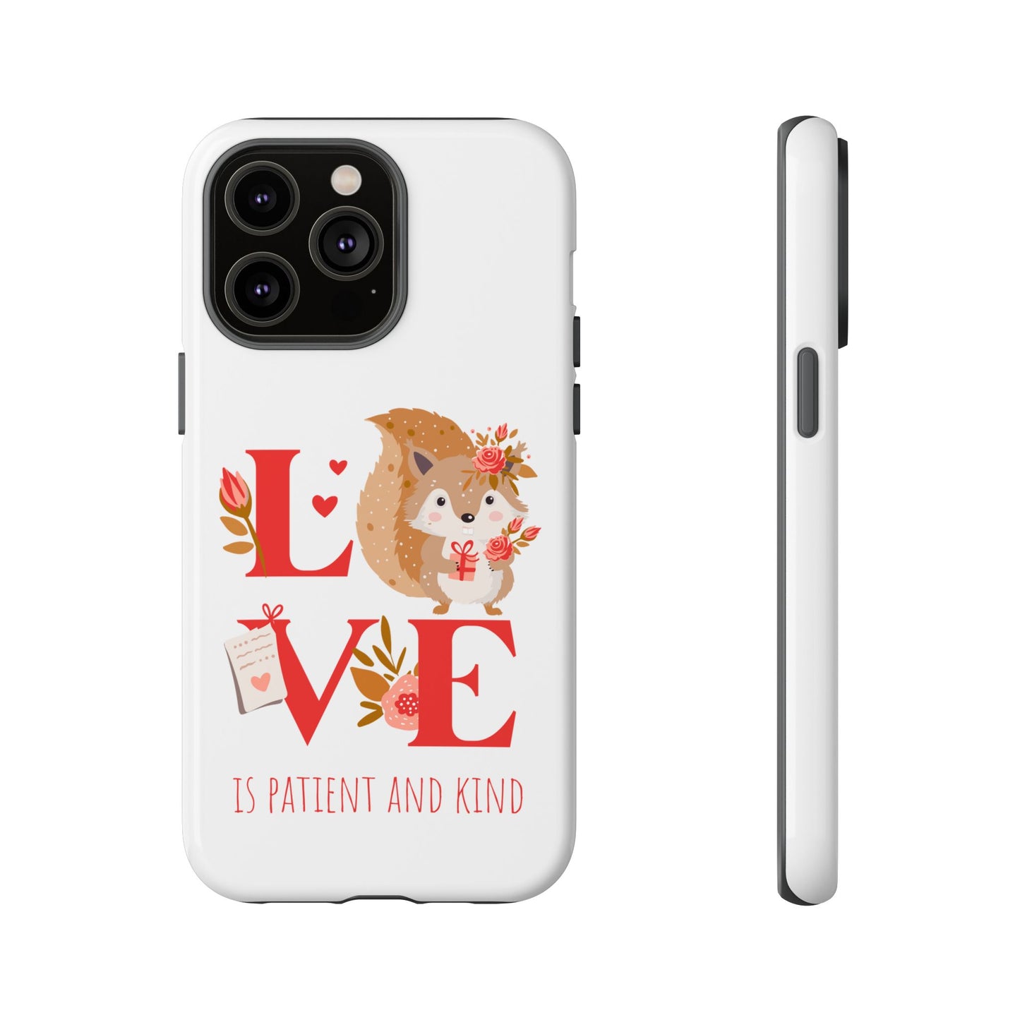 📱 LOVE IS Protective Phone Case – Valentine's Collection ❤️✝️