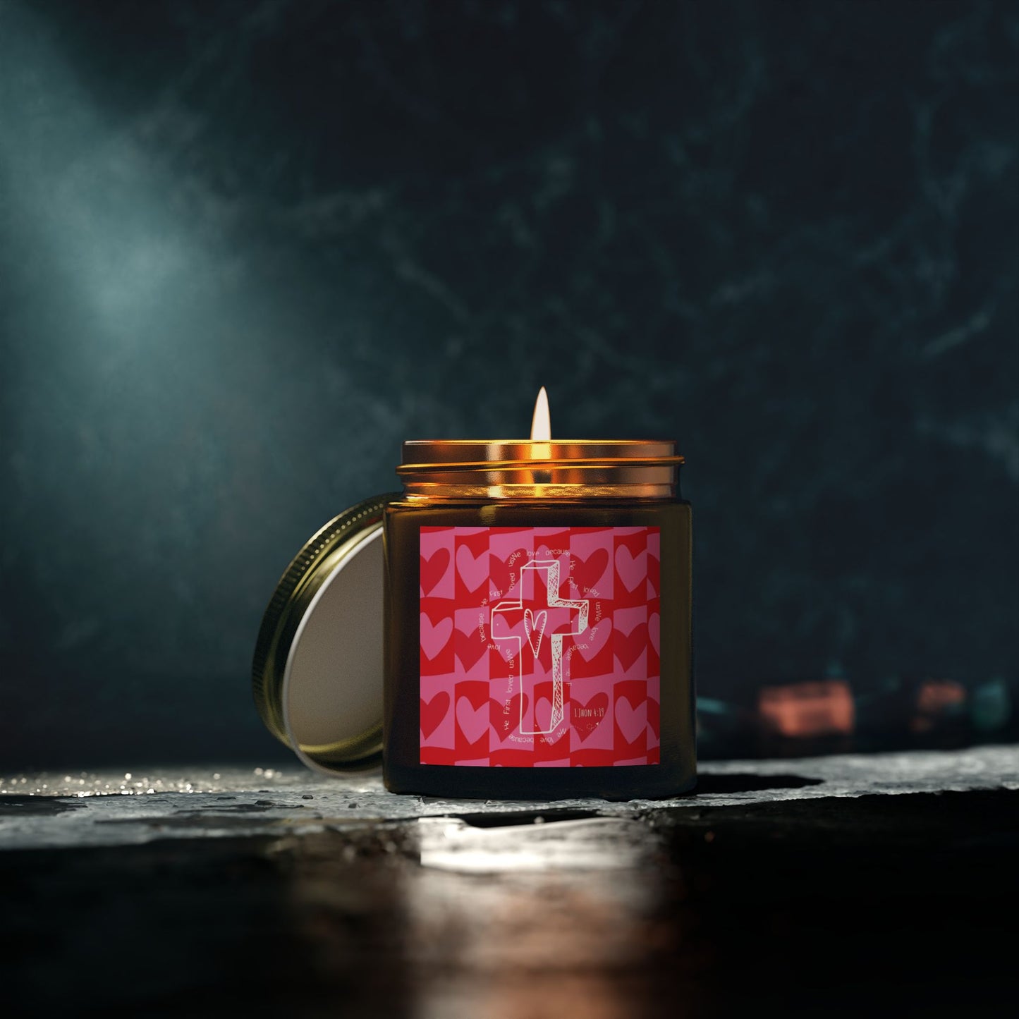 Valentine’s Day Candle – Love & Faith Collection ❤️🕯️✝️