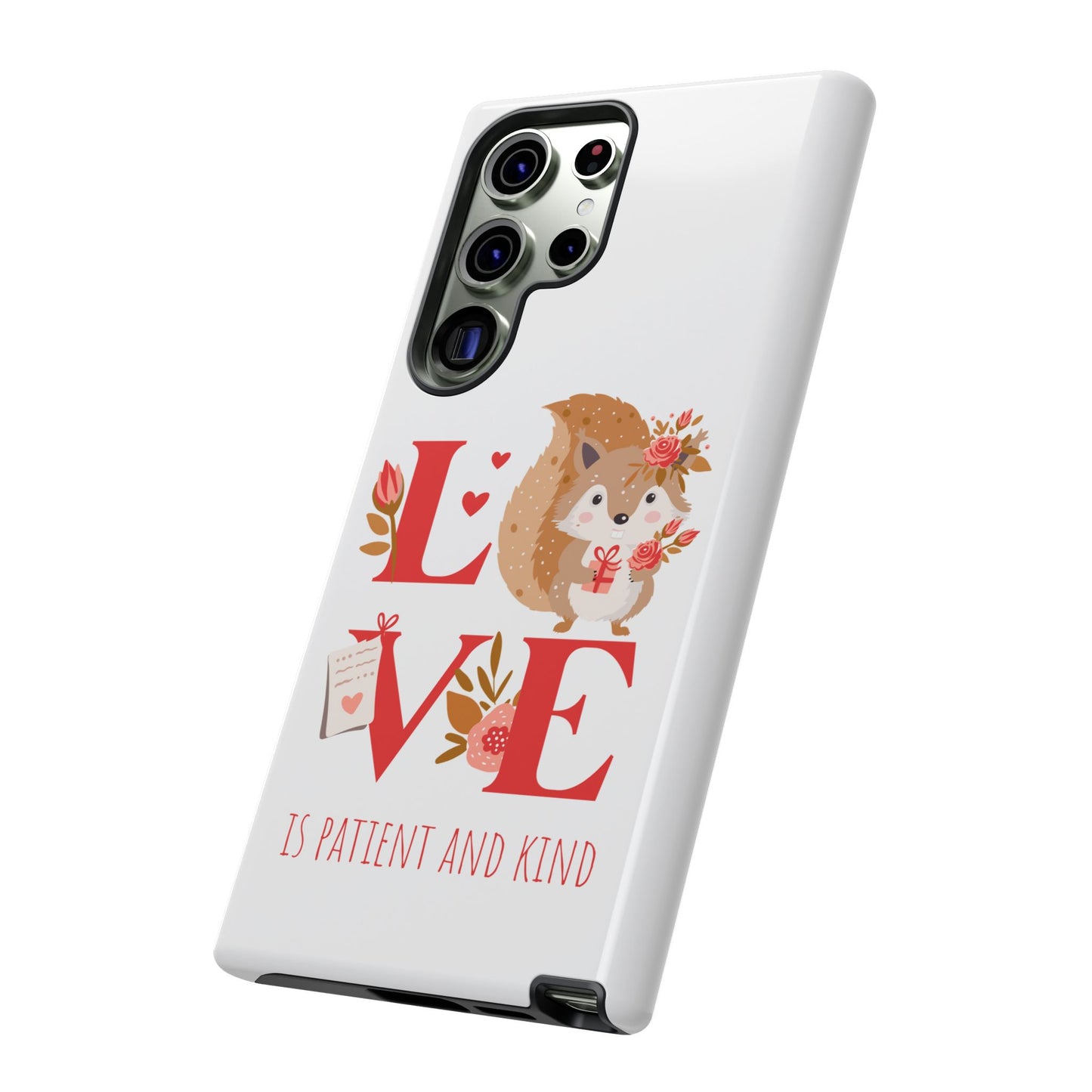 📱 LOVE IS Protective Phone Case – Valentine's Collection ❤️✝️