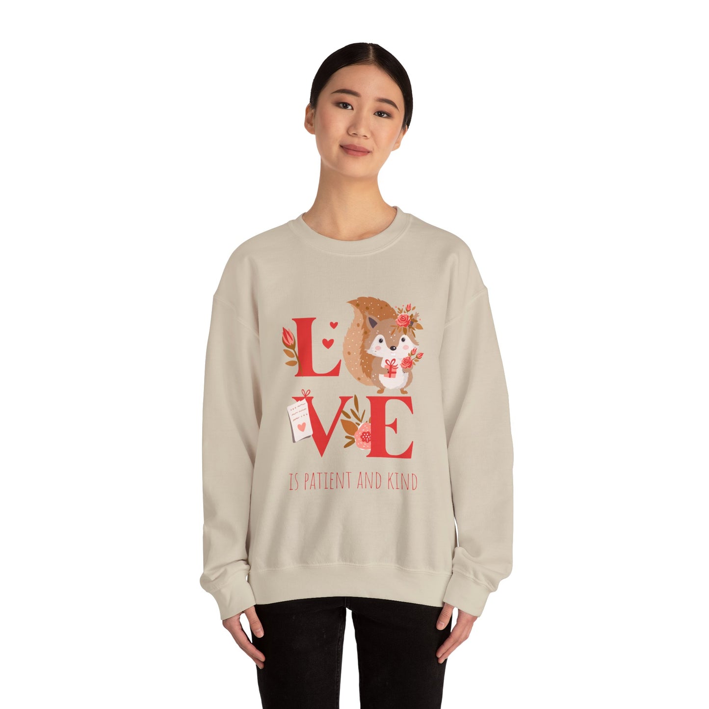 💖 LOVE IS Crewneck Sweatshirt – Valentine's Collection ✝️