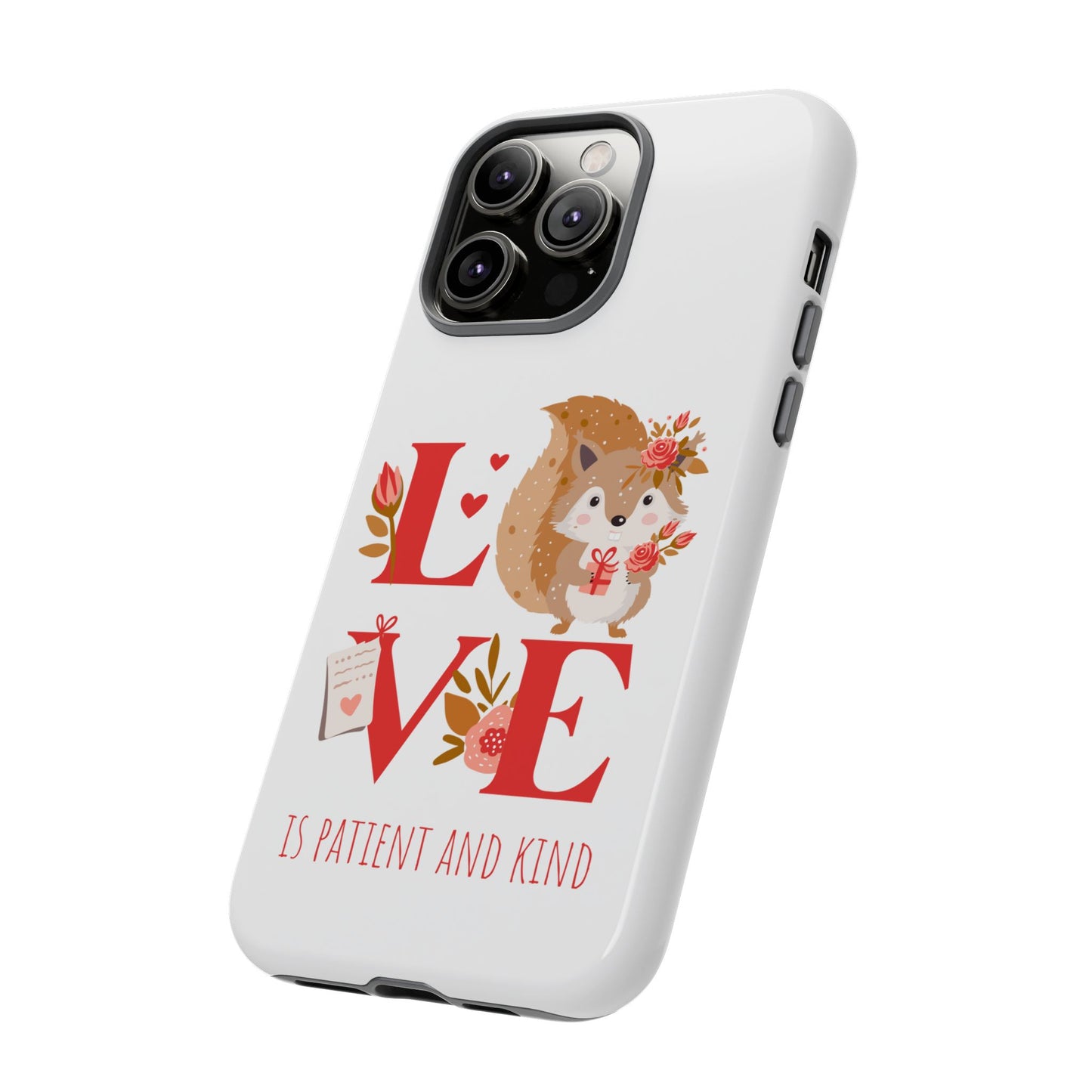 📱 LOVE IS Protective Phone Case – Valentine's Collection ❤️✝️