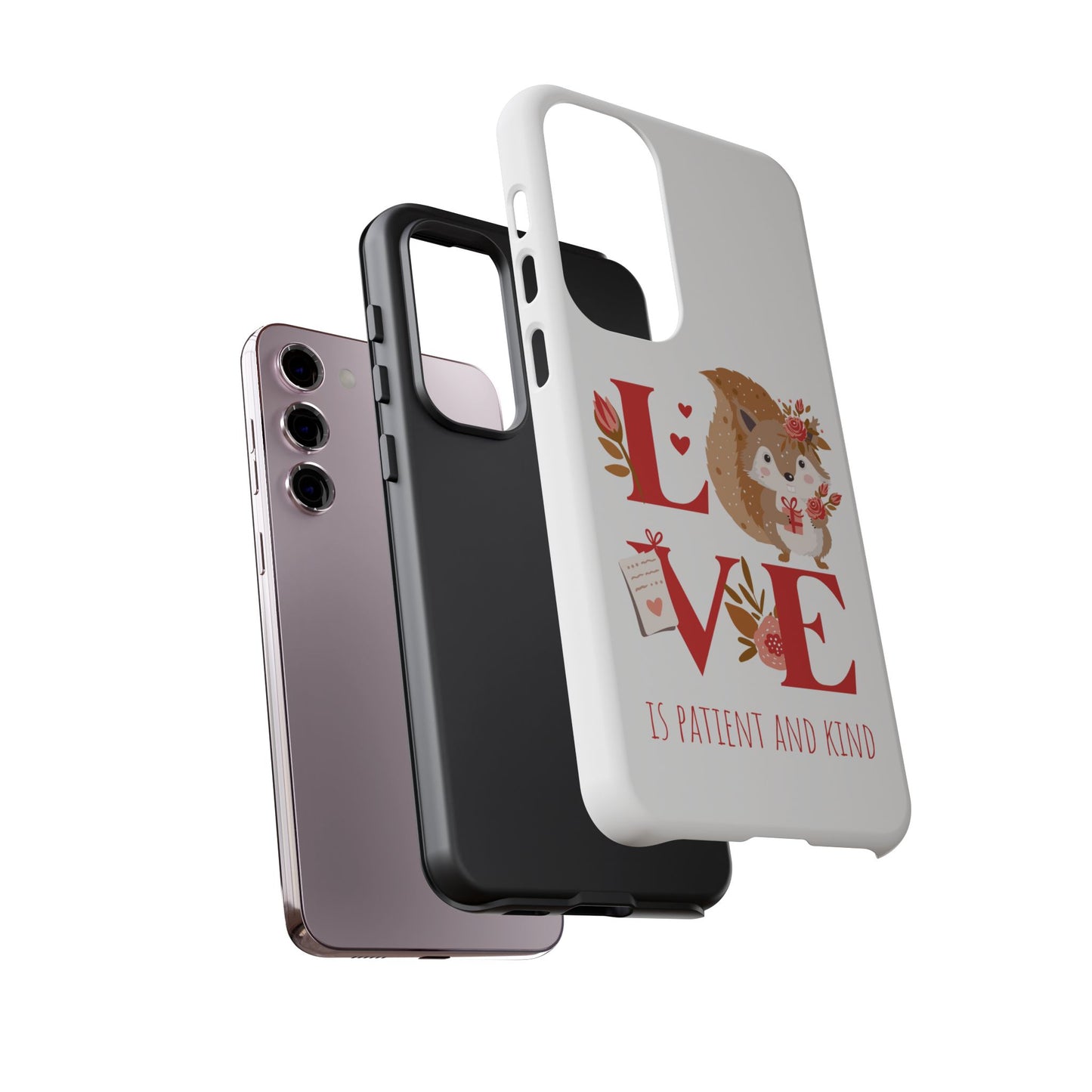 📱 LOVE IS Protective Phone Case – Valentine's Collection ❤️✝️