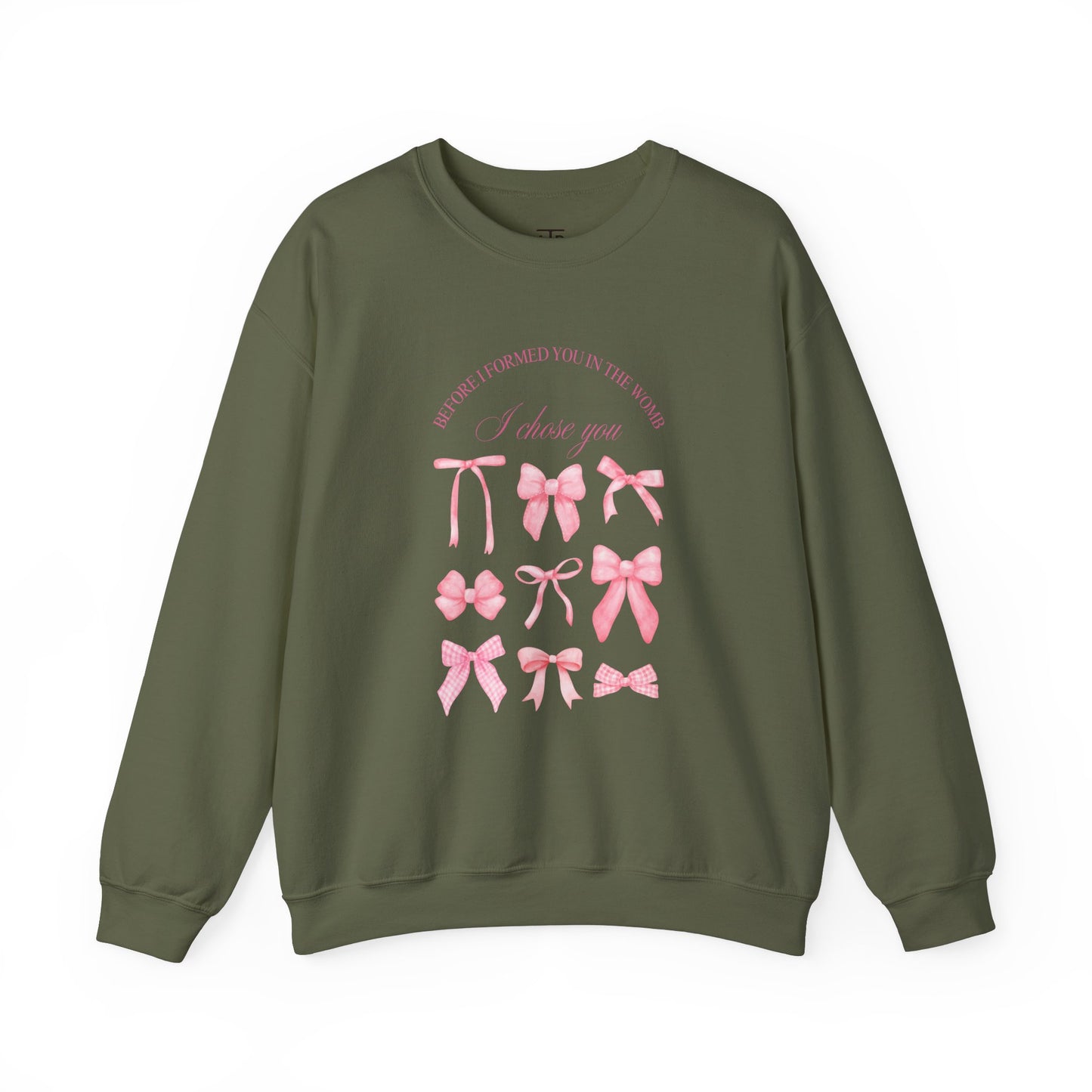 Before I Formed You, I Chose You – Coquette Bow Sweatshirt