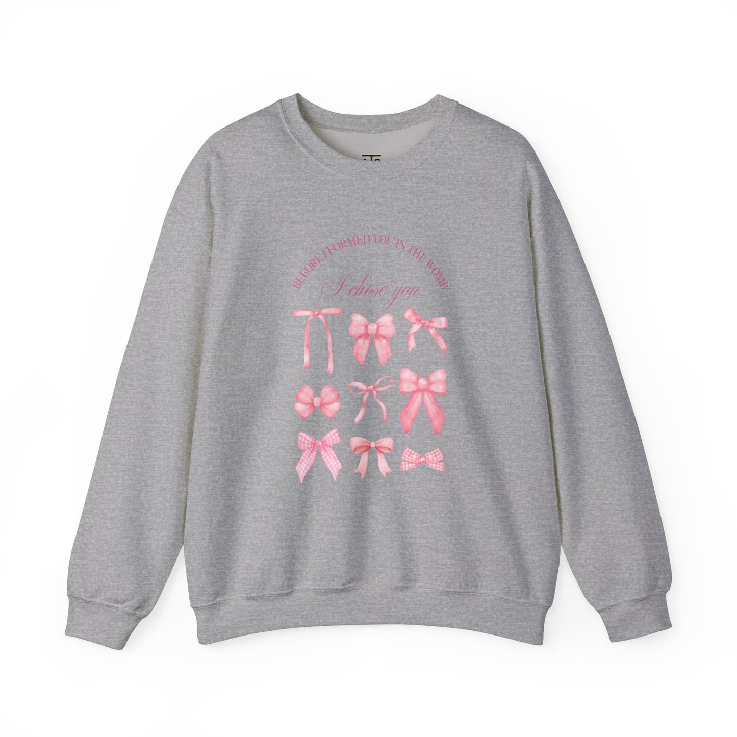 Before I Formed You, I Chose You – Coquette Bow Sweatshirt