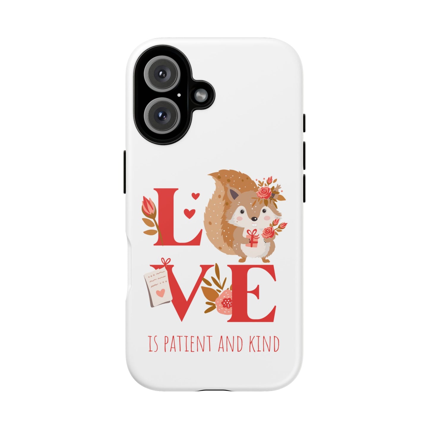 📱 LOVE IS Protective Phone Case – Valentine's Collection ❤️✝️