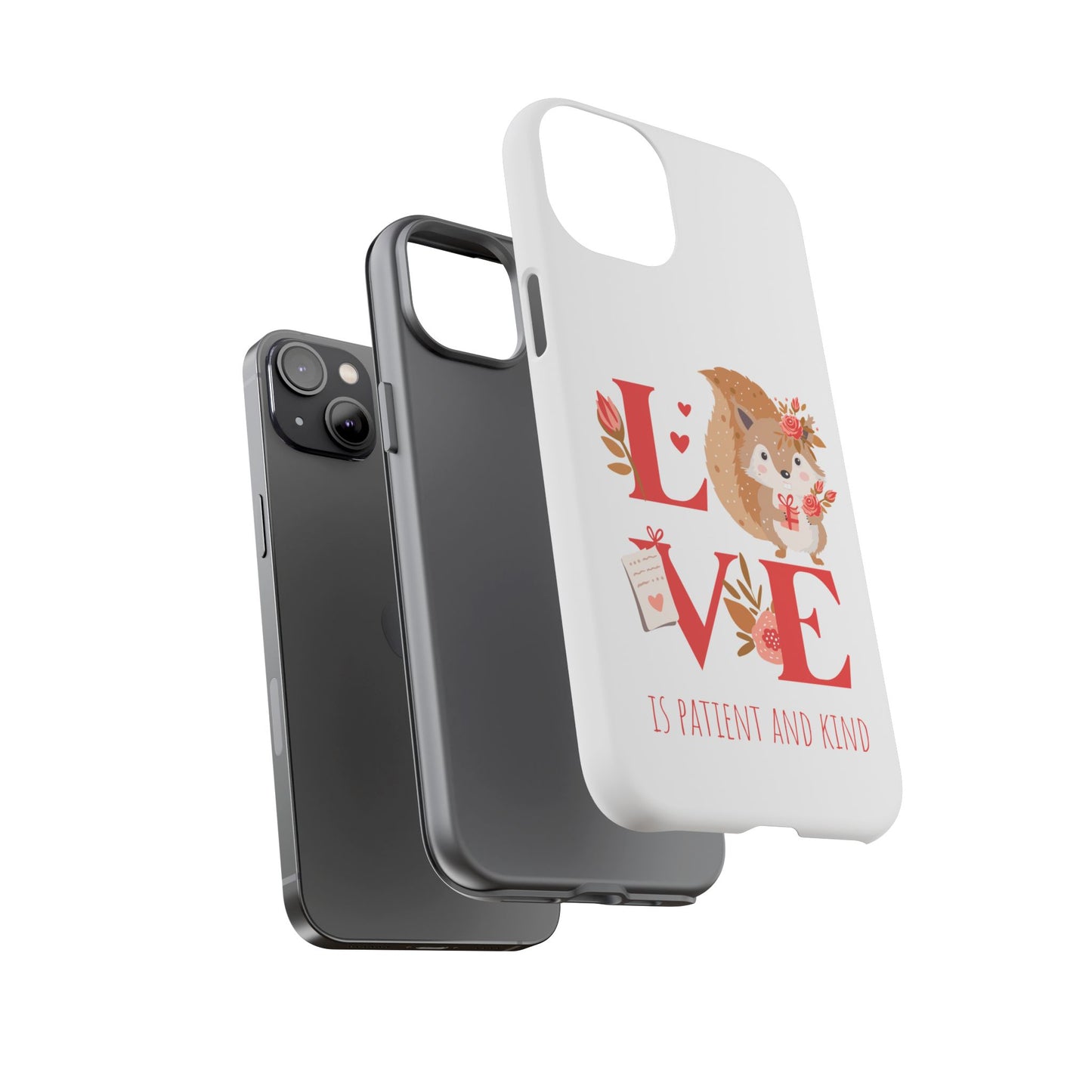 📱 LOVE IS Protective Phone Case – Valentine's Collection ❤️✝️