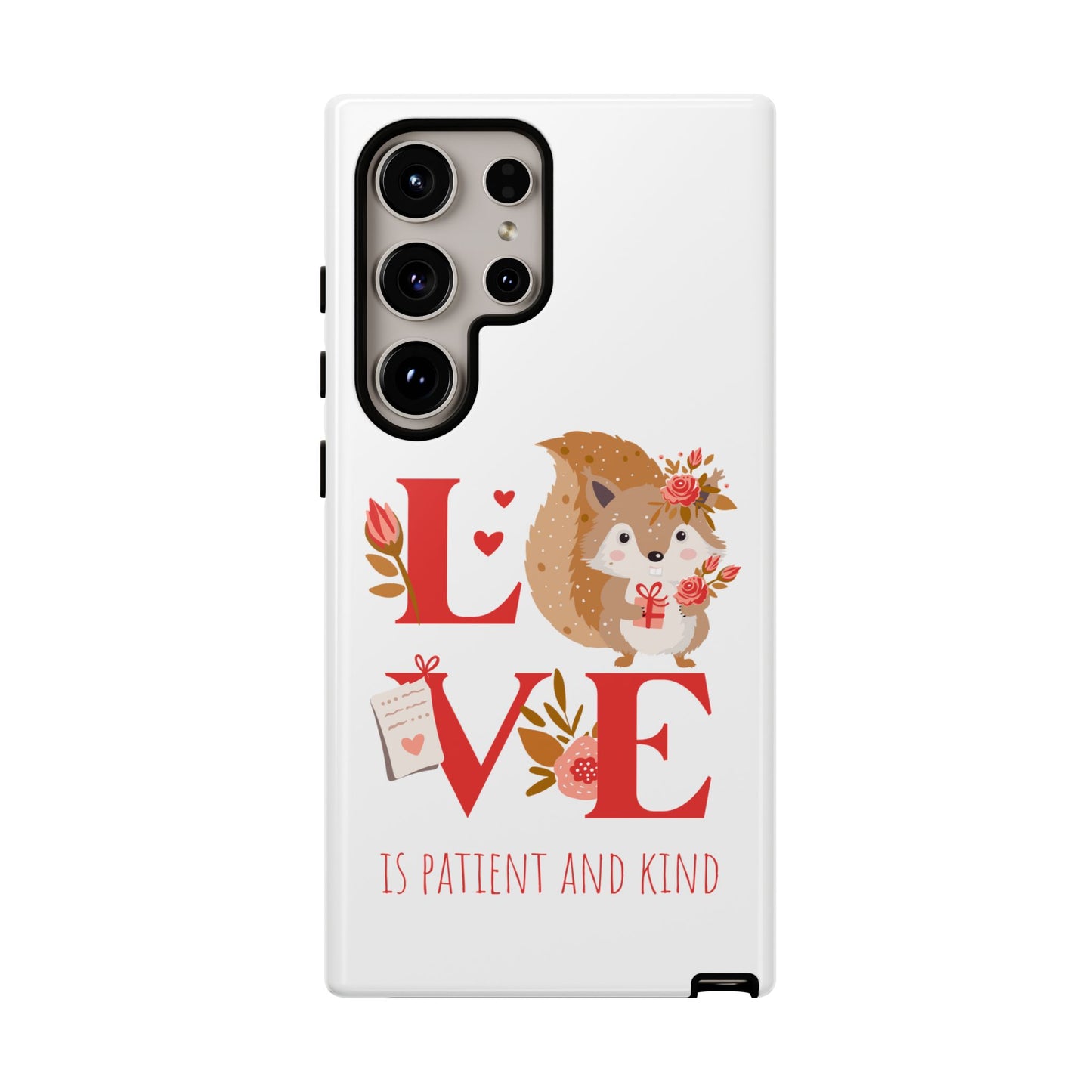 📱 LOVE IS Protective Phone Case – Valentine's Collection ❤️✝️