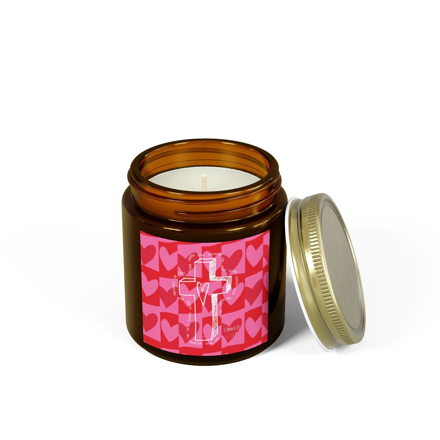 Valentine’s Day Candle – Love & Faith Collection ❤️🕯️✝️