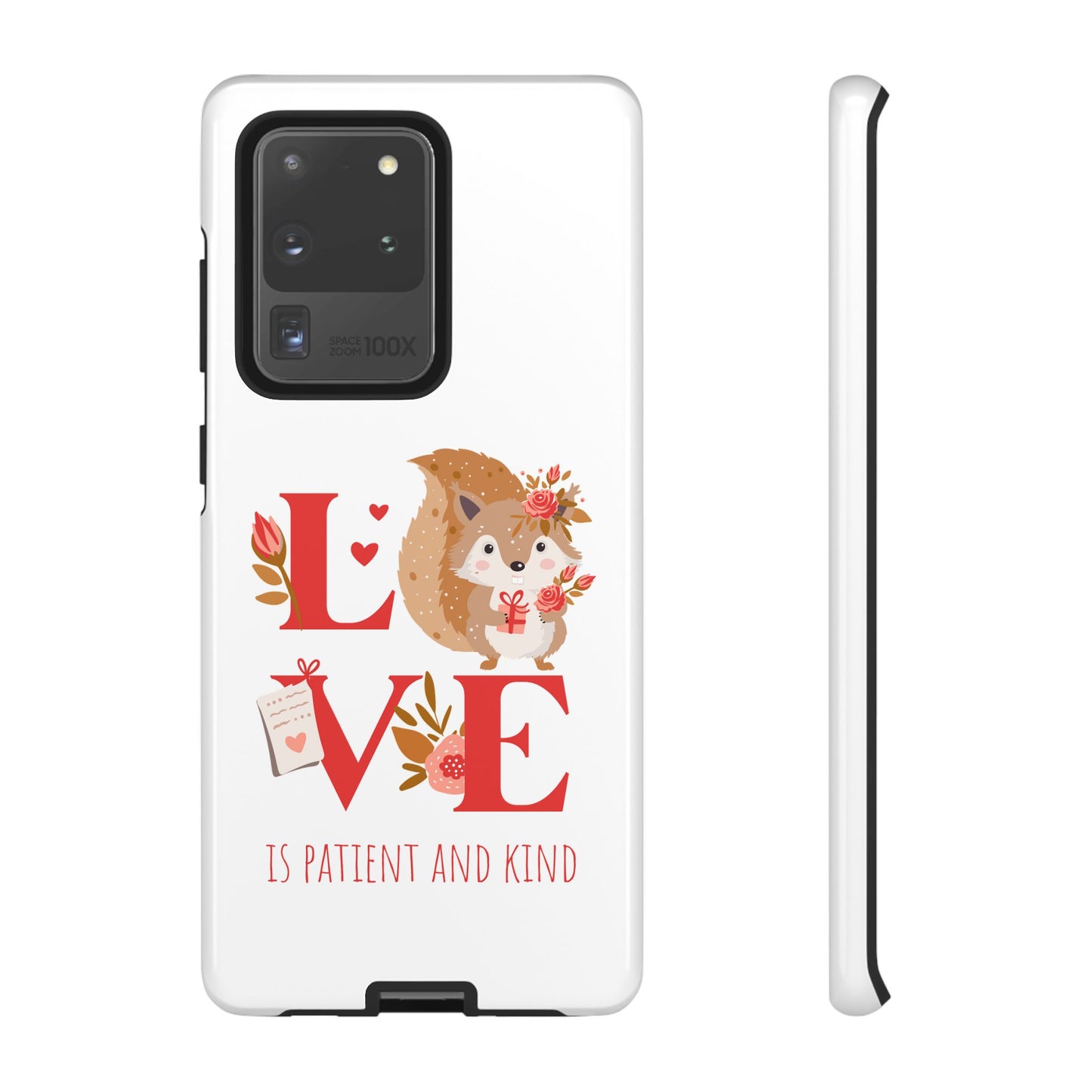 📱 LOVE IS Protective Phone Case – Valentine's Collection ❤️✝️