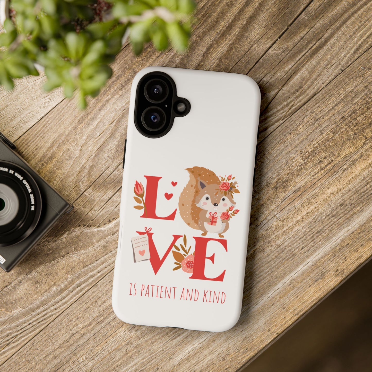 📱 LOVE IS Protective Phone Case – Valentine's Collection ❤️✝️