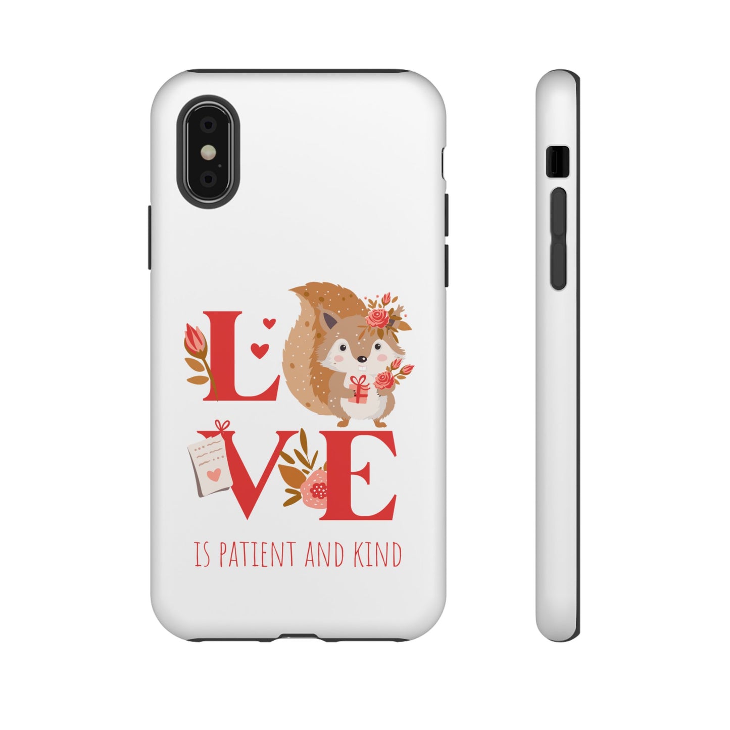 📱 LOVE IS Protective Phone Case – Valentine's Collection ❤️✝️