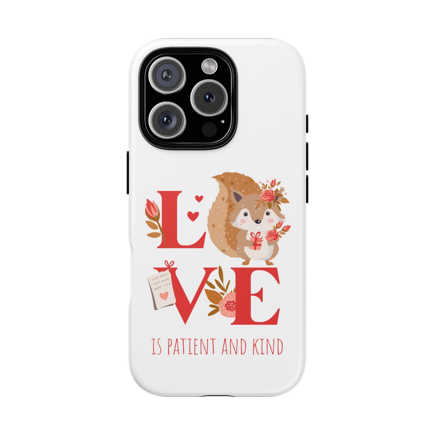 📱 LOVE IS Protective Phone Case – Valentine's Collection ❤️✝️