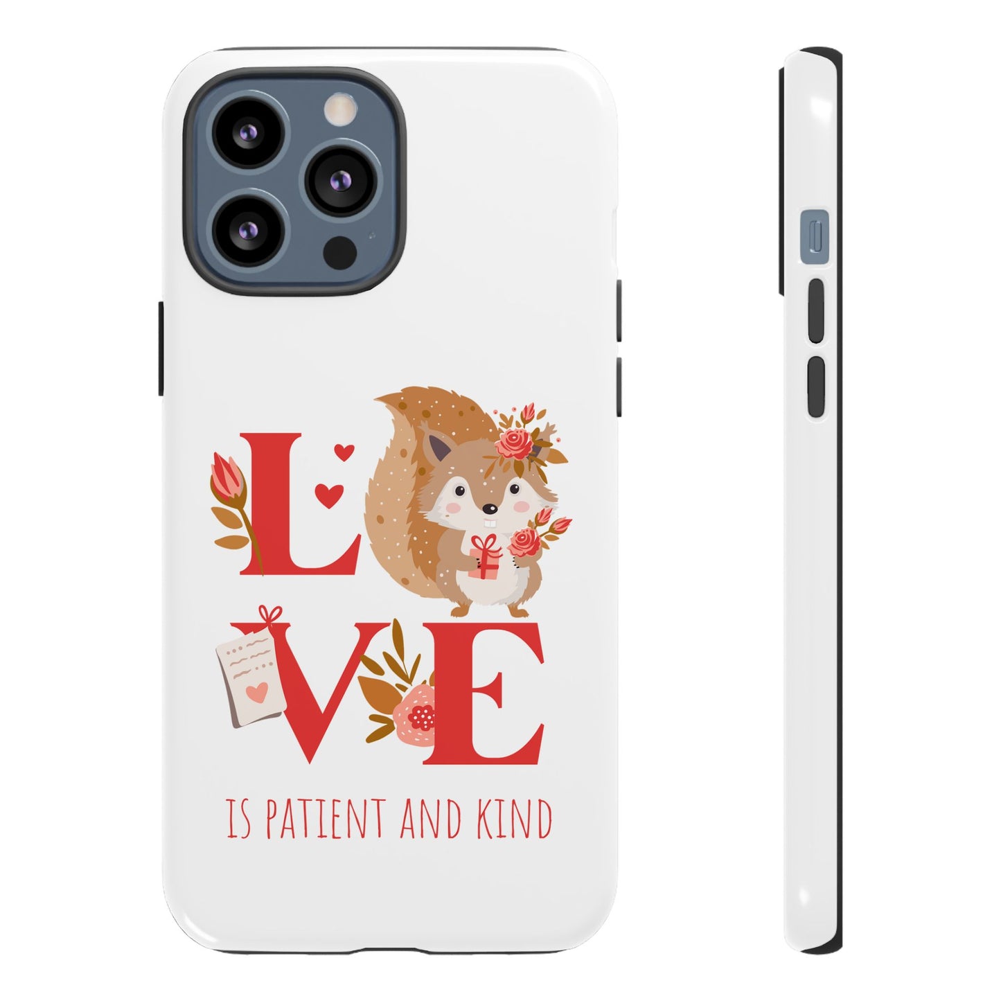 📱 LOVE IS Protective Phone Case – Valentine's Collection ❤️✝️