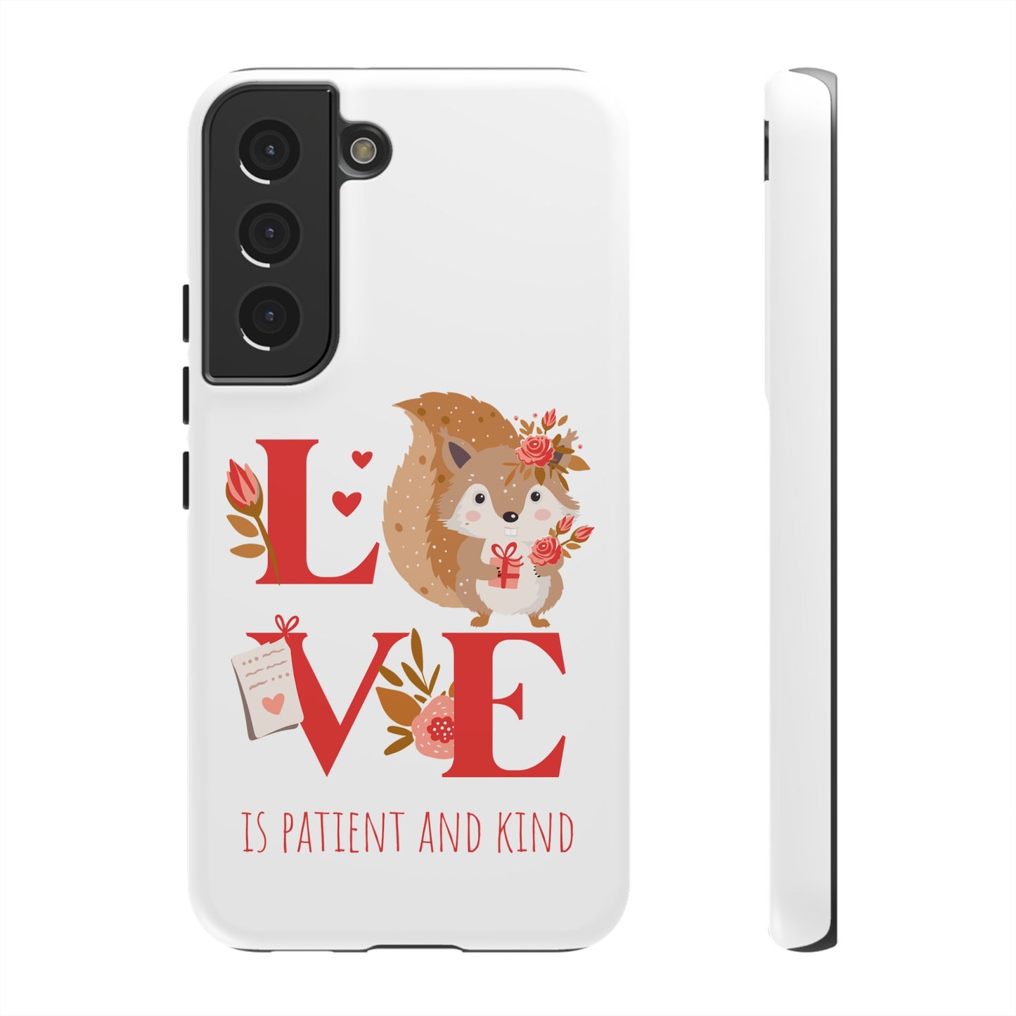 📱 LOVE IS Protective Phone Case – Valentine's Collection ❤️✝️