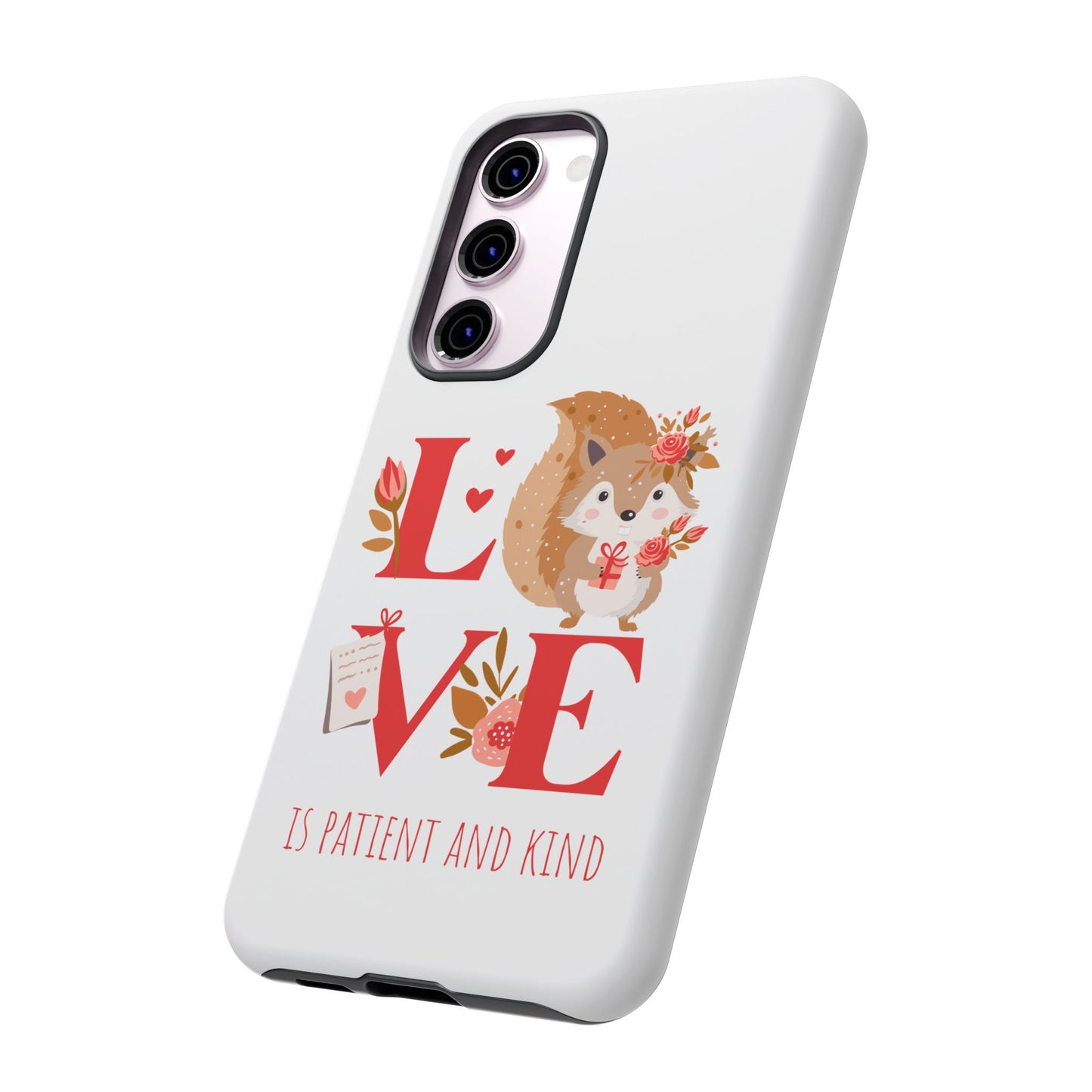 📱 LOVE IS Protective Phone Case – Valentine's Collection ❤️✝️