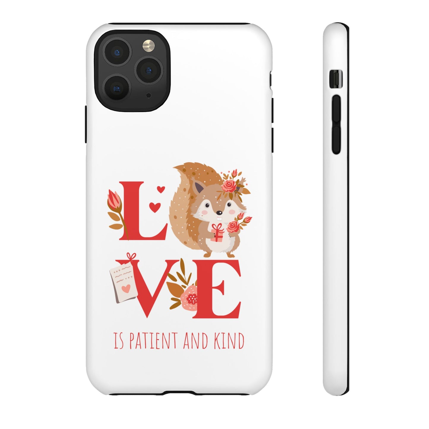 📱 LOVE IS Protective Phone Case – Valentine's Collection ❤️✝️