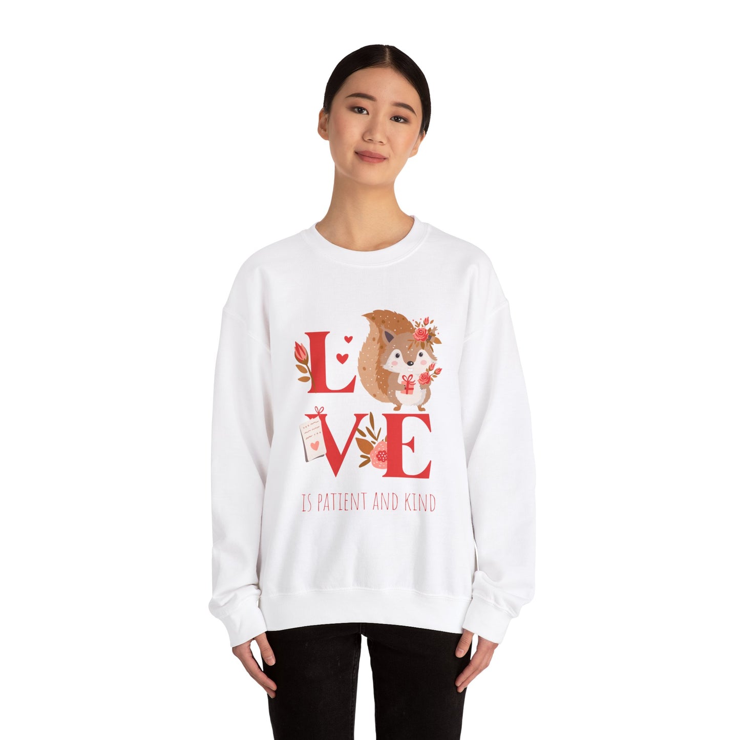 💖 LOVE IS Crewneck Sweatshirt – Valentine's Collection ✝️