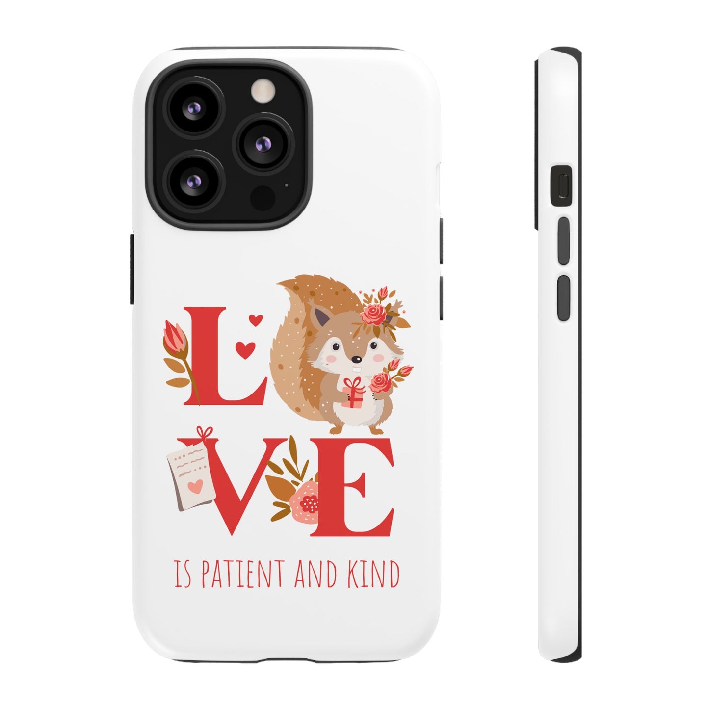 📱 LOVE IS Protective Phone Case – Valentine's Collection ❤️✝️