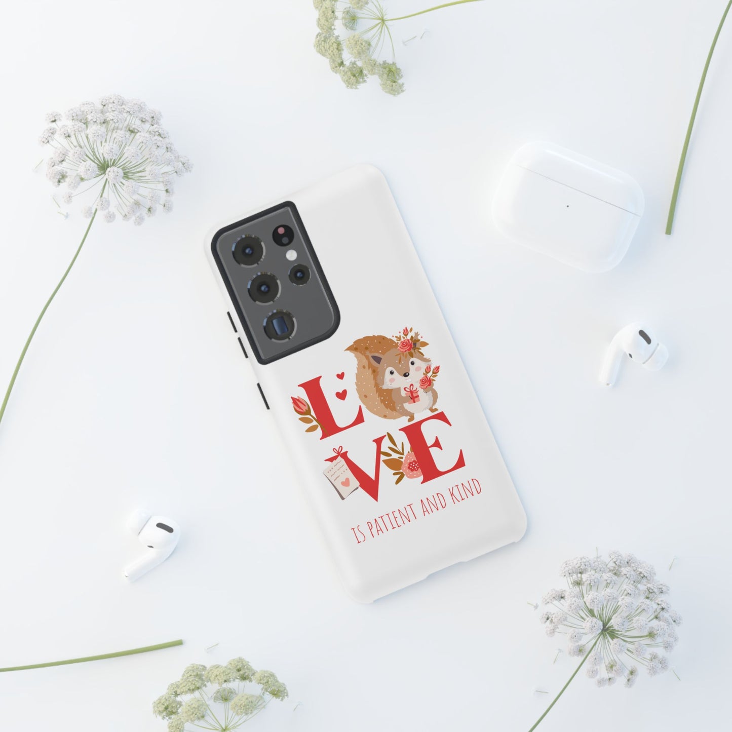 📱 LOVE IS Protective Phone Case – Valentine's Collection ❤️✝️