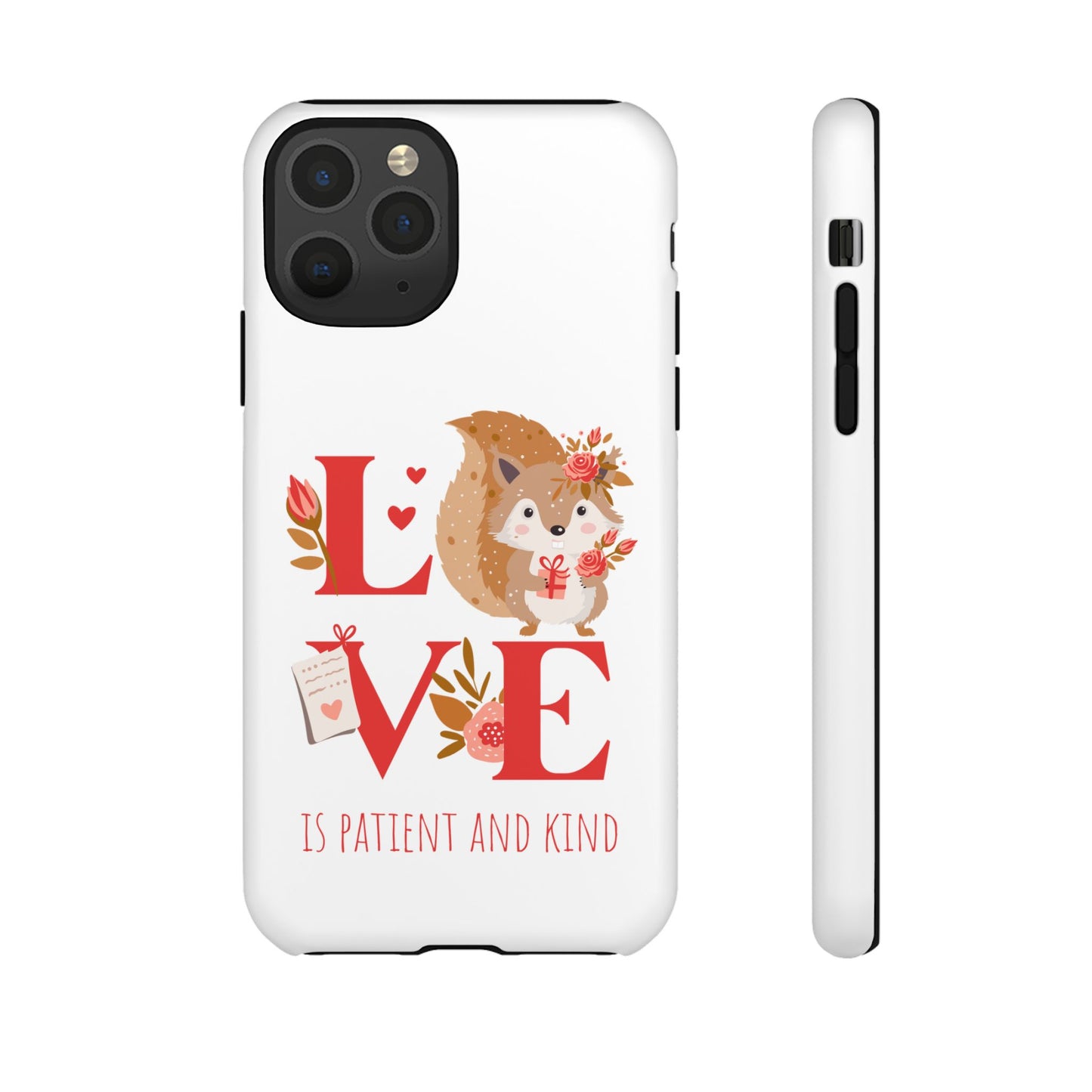 📱 LOVE IS Protective Phone Case – Valentine's Collection ❤️✝️