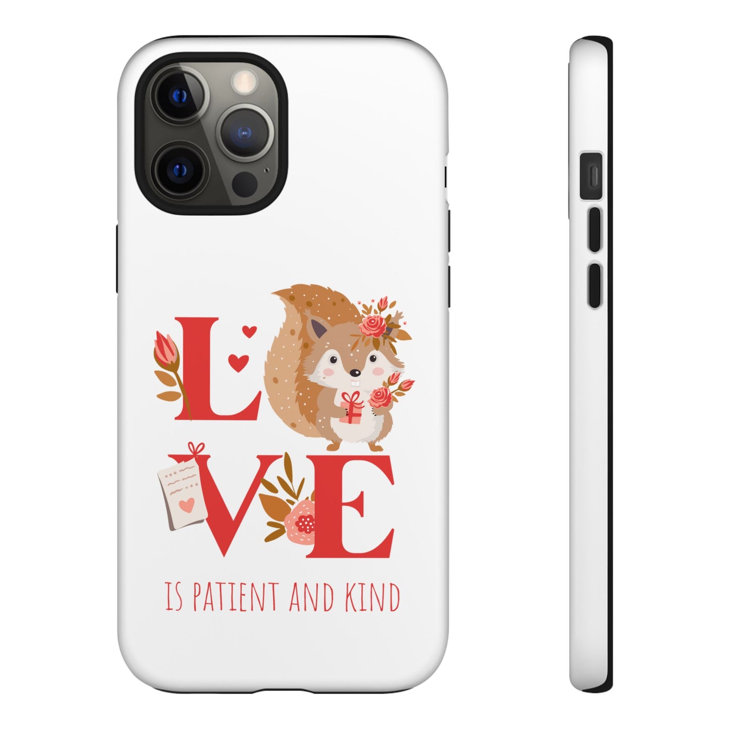 📱 LOVE IS Protective Phone Case – Valentine's Collection ❤️✝️