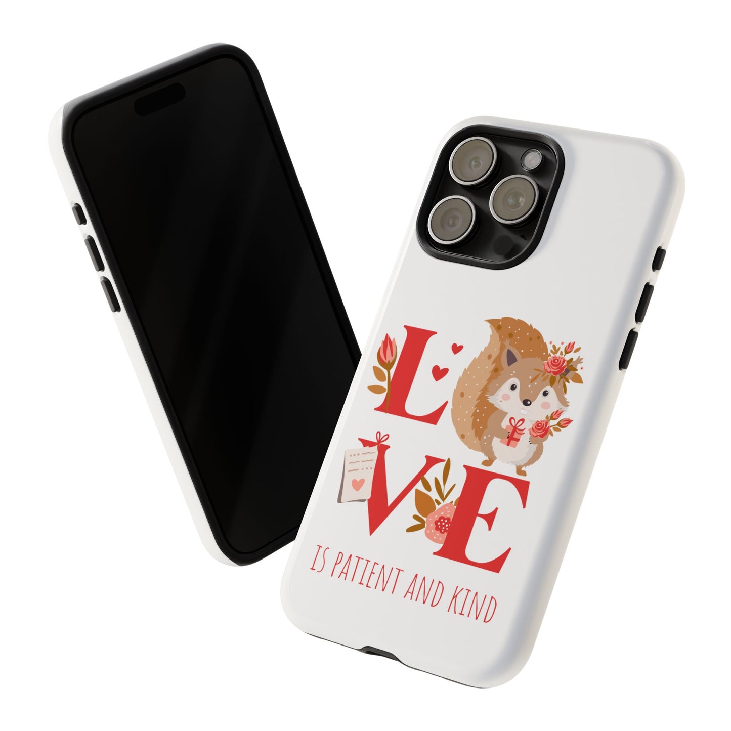 📱 LOVE IS Protective Phone Case – Valentine's Collection ❤️✝️