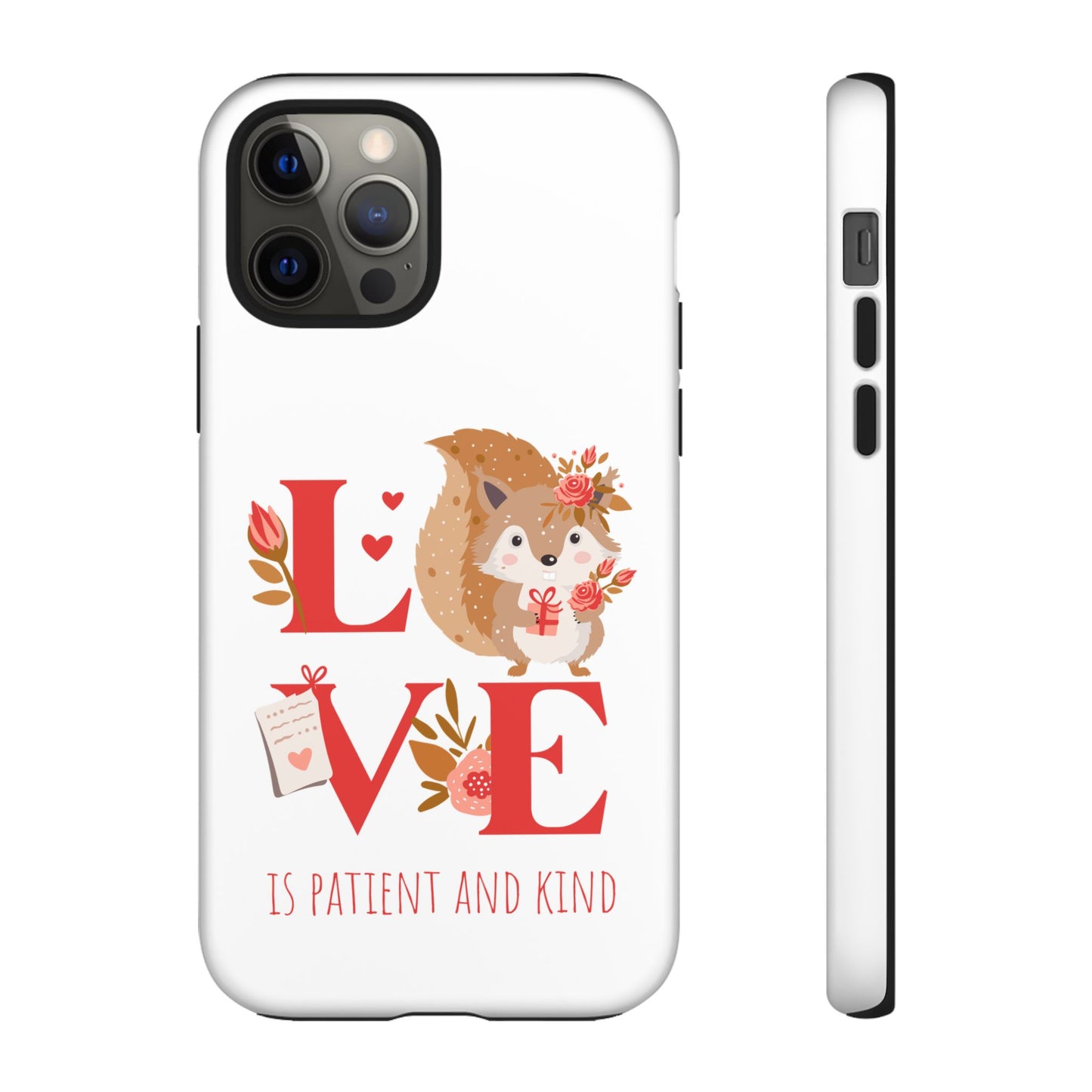 📱 LOVE IS Protective Phone Case – Valentine's Collection ❤️✝️