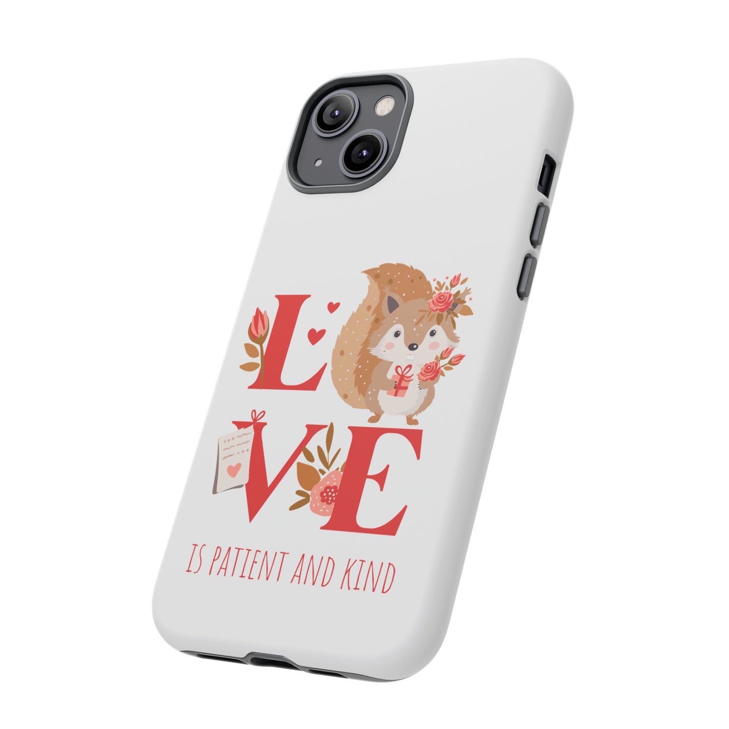 📱 LOVE IS Protective Phone Case – Valentine's Collection ❤️✝️