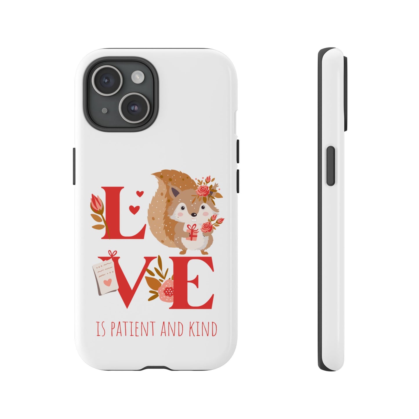 📱 LOVE IS Protective Phone Case – Valentine's Collection ❤️✝️