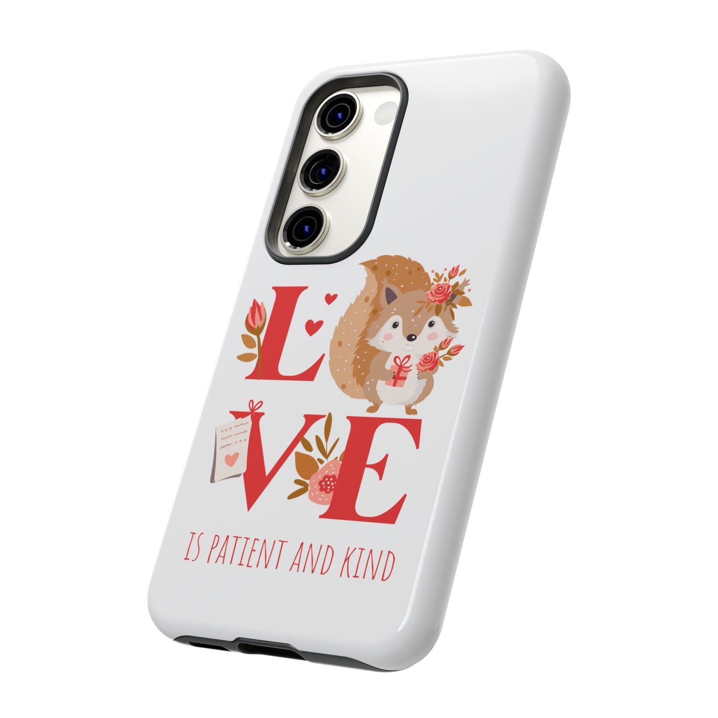 📱 LOVE IS Protective Phone Case – Valentine's Collection ❤️✝️