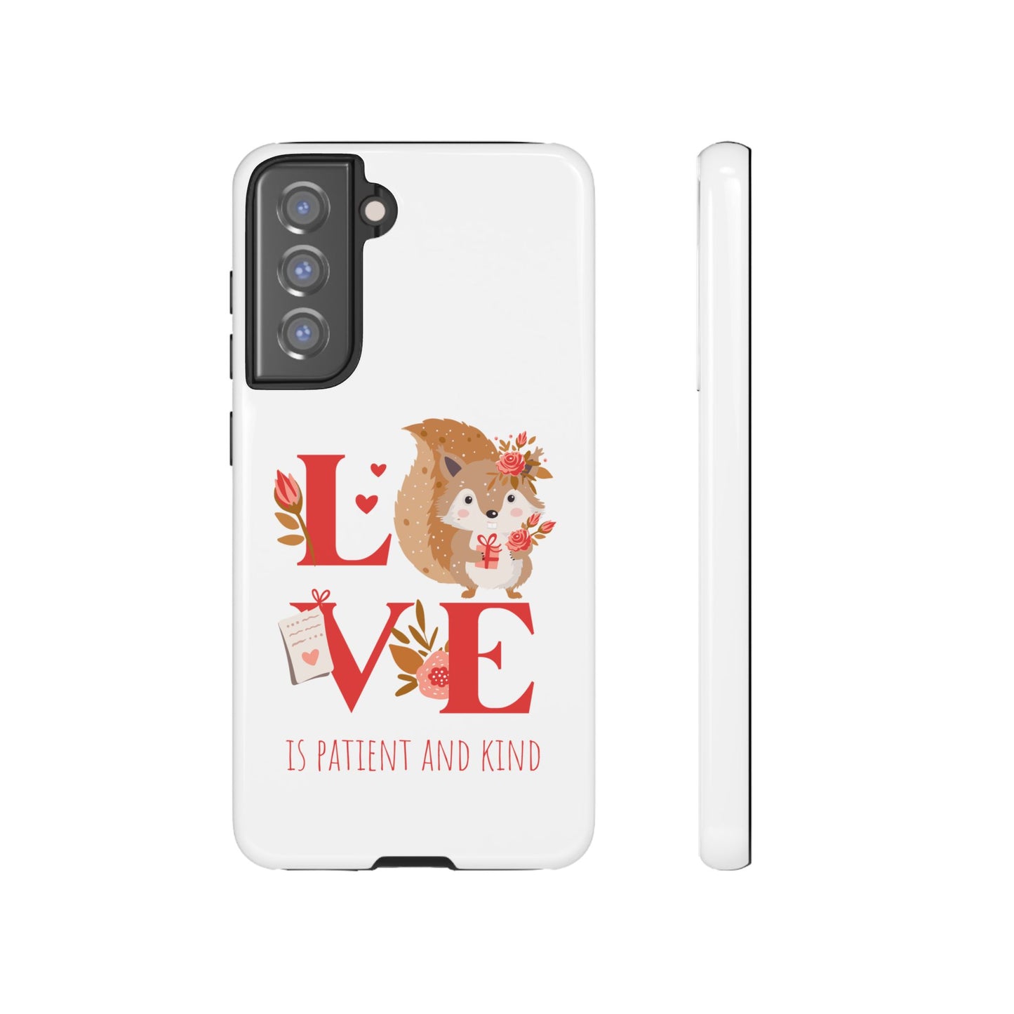 📱 LOVE IS Protective Phone Case – Valentine's Collection ❤️✝️