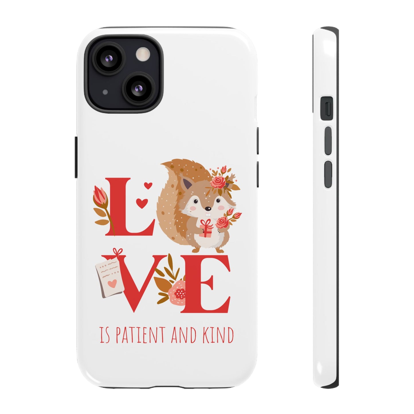 📱 LOVE IS Protective Phone Case – Valentine's Collection ❤️✝️