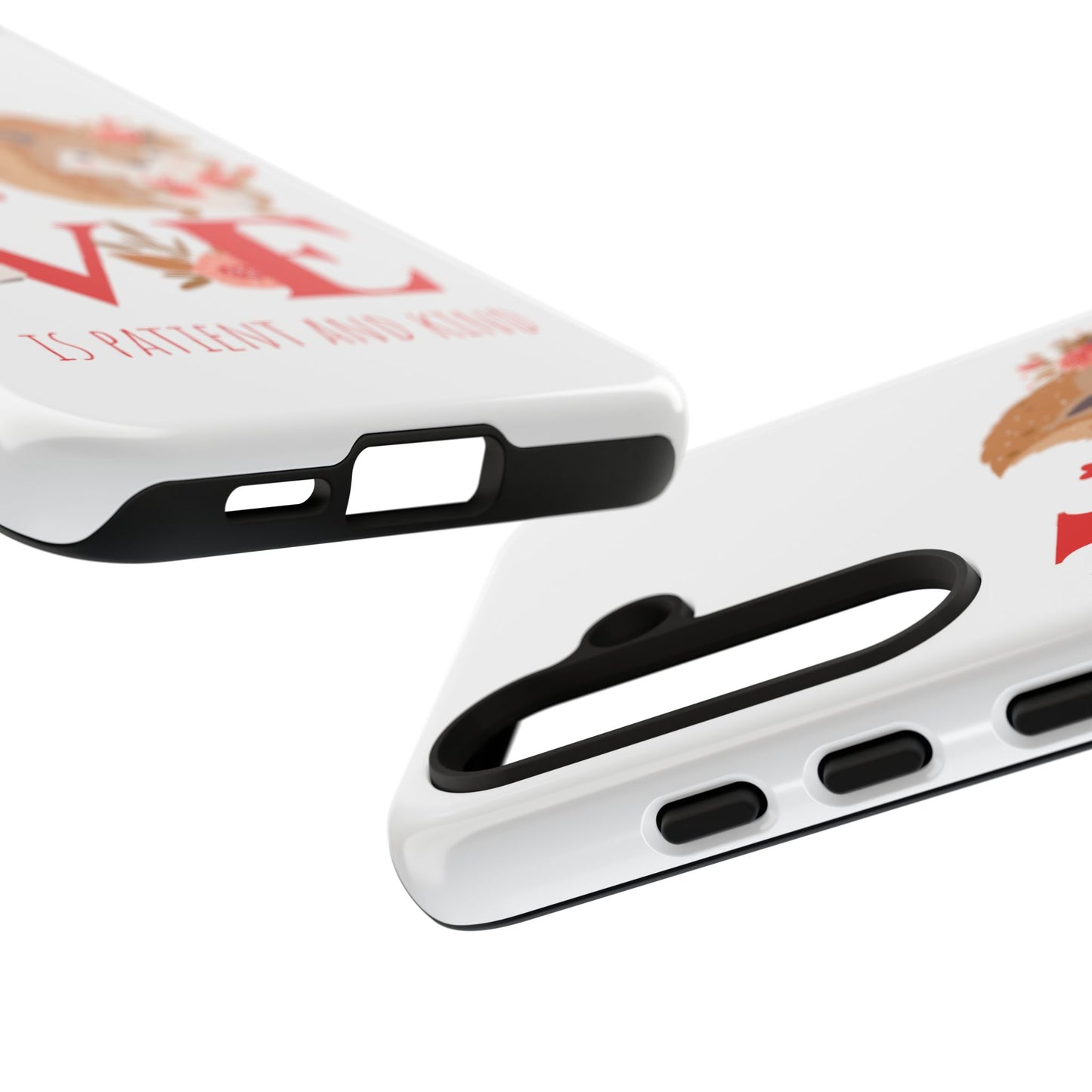 📱 LOVE IS Protective Phone Case – Valentine's Collection ❤️✝️