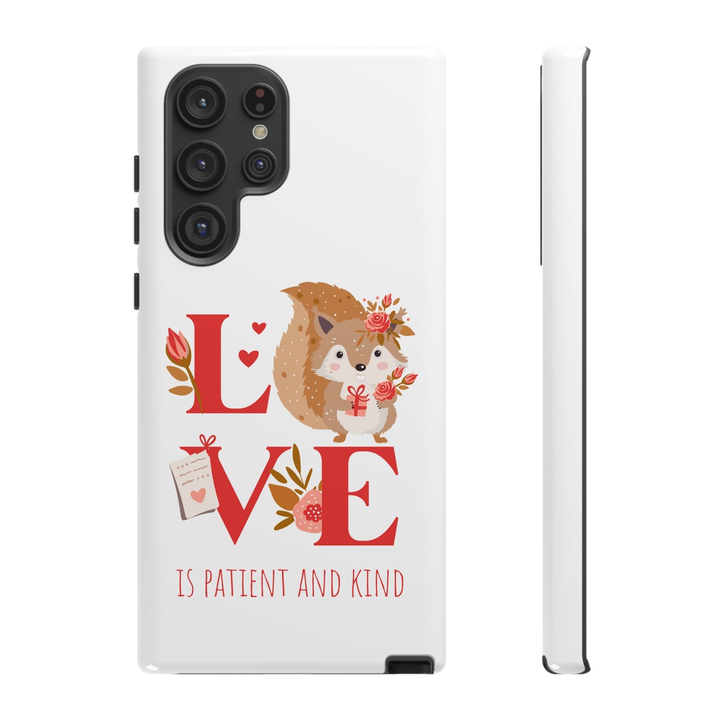 📱 LOVE IS Protective Phone Case – Valentine's Collection ❤️✝️