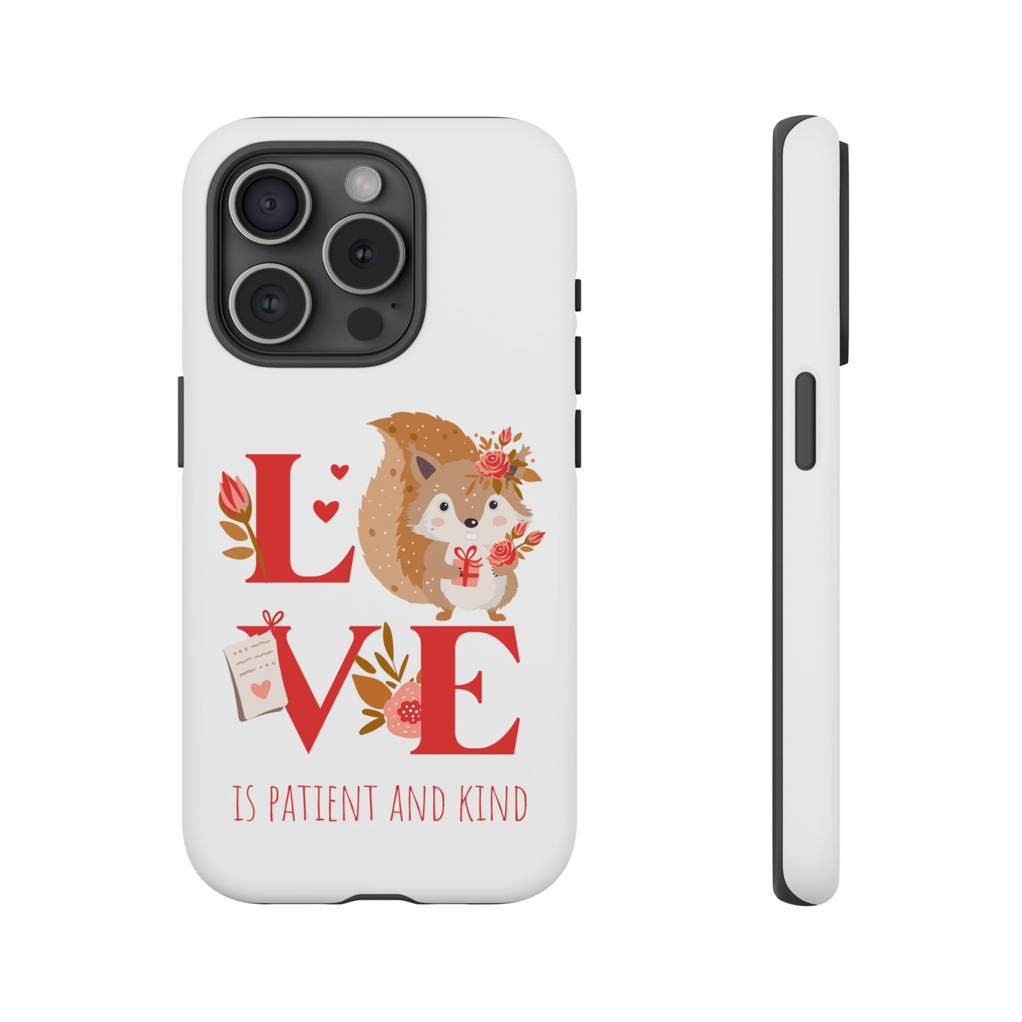 📱 LOVE IS Protective Phone Case – Valentine's Collection ❤️✝️