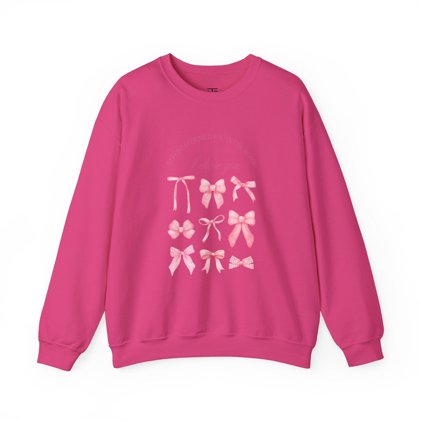 Before I Formed You, I Chose You – Coquette Bow Sweatshirt
