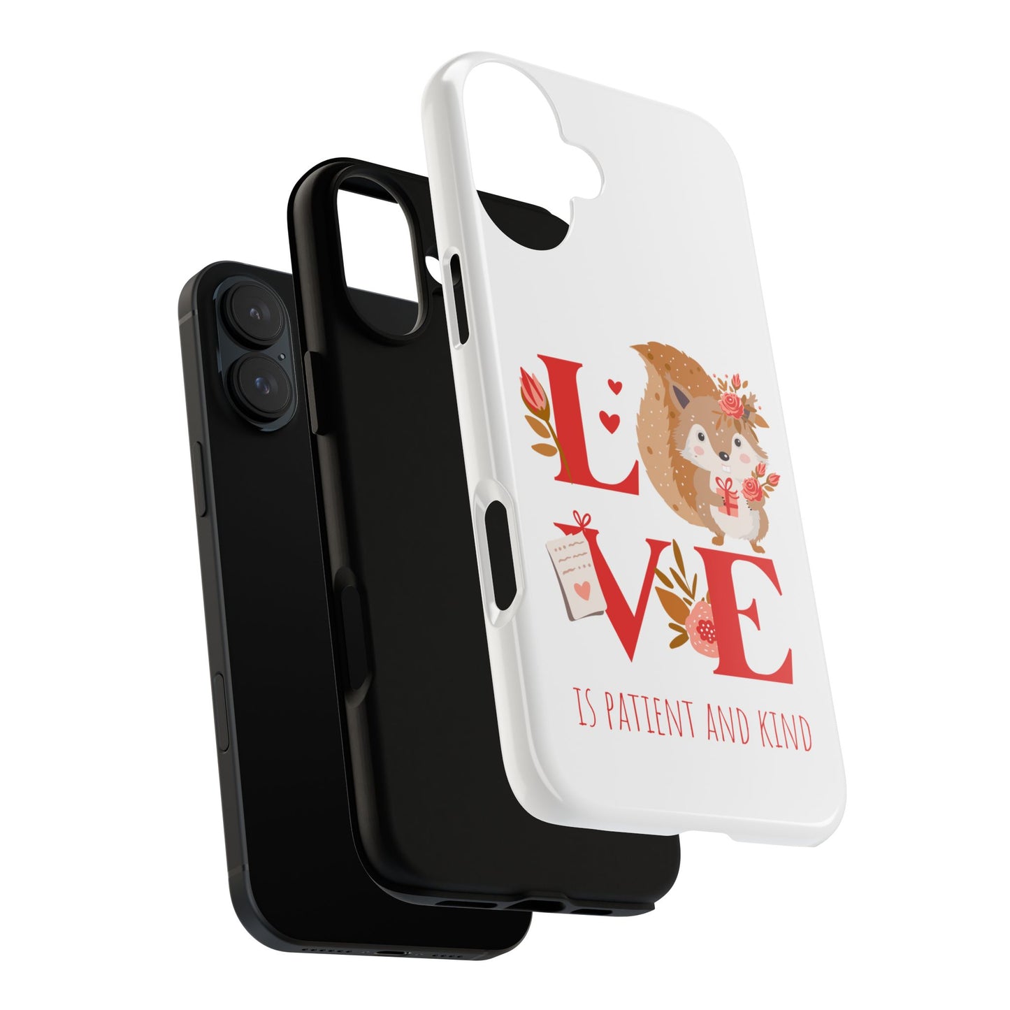 📱 LOVE IS Protective Phone Case – Valentine's Collection ❤️✝️